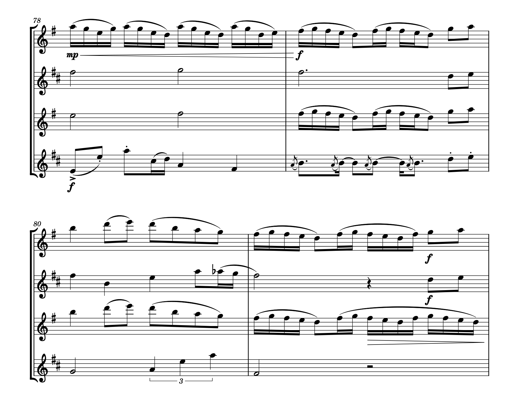 Excerpt from mm. 78-81.